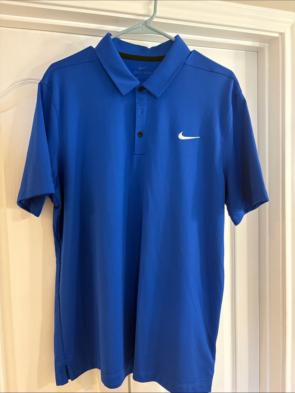 Nike Men’s Royal Blue Performance Polo with White Swoosh